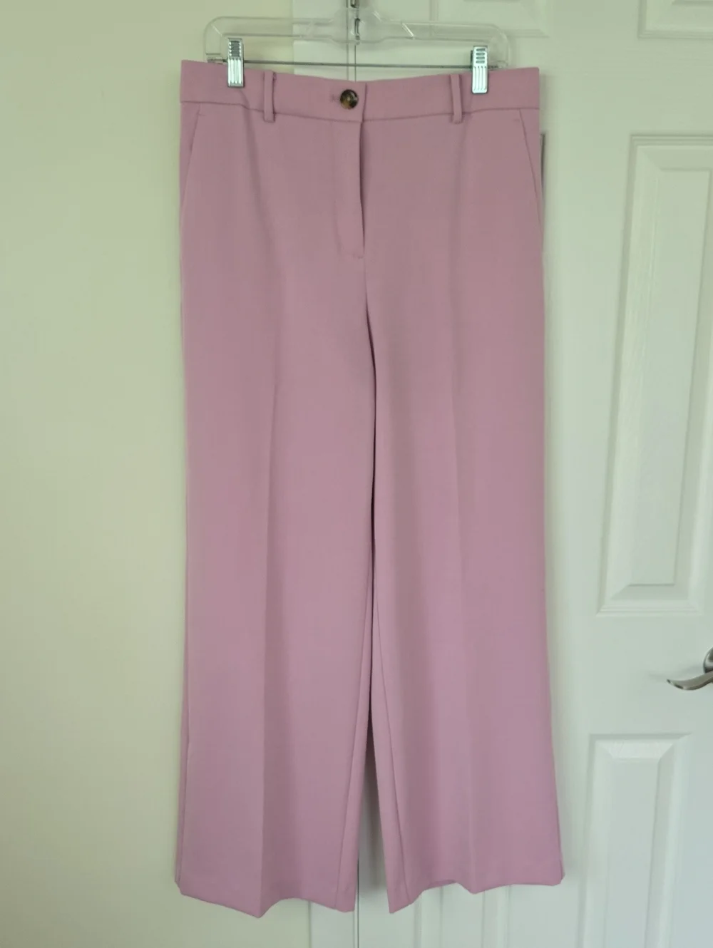 Ann Taylor The Perfect Wide-Leg Pant Trousers Pink Women Size 10 - Picture 3 of 12
